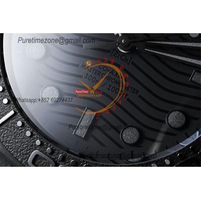 Seamaster 300m 43.5mm Black Ceramic A8806 Autoamtic Mens Watches VSF Best Ediiton Black Dial Rubber Strap