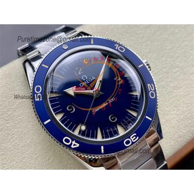 Seamaster 300 Heritage A8912 Autoamtic Mens Watches VSF Best Ediiton Blue Dial SS Bracelet CHS 234.30.41.21.03.001