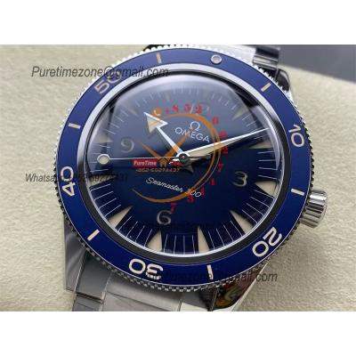 Seamaster 300 Heritage A8912 Autoamtic Mens Watches VSF Best Ediiton Blue Dial SS Bracelet CHS 234.30.41.21.03.001