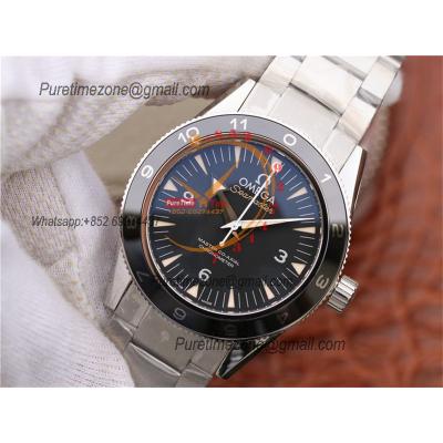 Seamaster 300 Heritage A8912 Autoamtic Mens Watches Spectre Limited Edition VSF Best Ediiton Black Dial SS Bracelet CHS