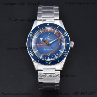 Seamaster 300 Heritage A8912 Autoamtic Mens Watches VSF Best Ediiton Blue Dial SS Bracelet CHS 234.30.41.21.03.002