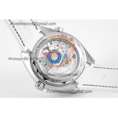 Planet Ocean 39.5mm Olympic Games SS A8900 Automatic Womens Watch VSF Best Ediiton White Dial Rubber Ladies