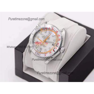 Planet Ocean 39.5mm SS A8900 Automatic Womens Watch VSF Best Ediiton White Dial Rubber Ladies 215.33.40.20.04.001