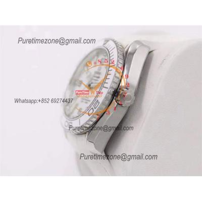 Planet Ocean 39.5mm SS A8900 Automatic Womens Watch VSF Best Ediiton White Dial Rubber Ladies 215.33.40.20.04.001