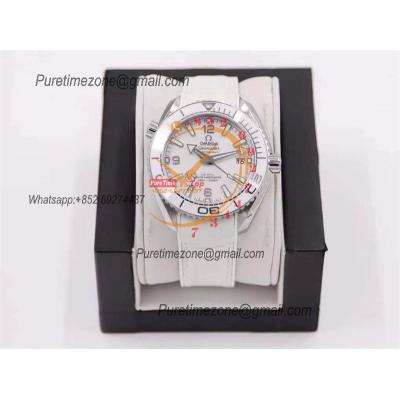 Planet Ocean 39.5mm SS A8900 Automatic Womens Watch VSF Best Ediiton White Dial Rubber Ladies 215.33.40.20.04.001