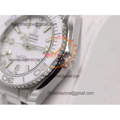 Planet Ocean 39.5mm A8900 Automatic Womens Watch VSF Best Ediiton White Dial SS Bracelet Ladies 215.30.40.20.04.001