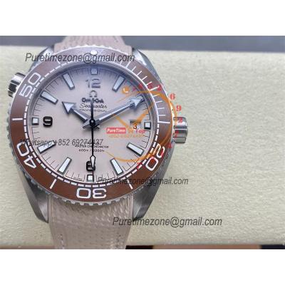 Planet Ocean 43.5mm A8900 Automatic Mens Watch VSF Best Ediiton Brown Bezel Sand Dial Rubber CHS 215.32.44.21.09.001