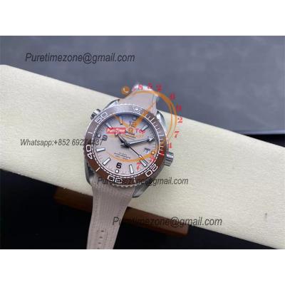 Planet Ocean 43.5mm A8900 Automatic Mens Watch VSF Best Ediiton Brown Bezel Sand Dial Rubber CHS 215.32.44.21.09.001