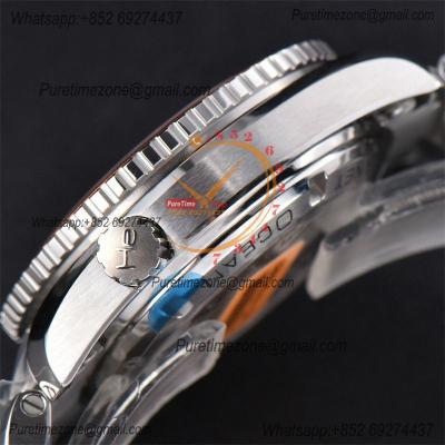 Seamaster Planet Ocean A8500 Automatic Mens Watch VSF Best Ediiton Orange Bezel Black Dial  SS Bracelet CHS