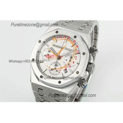 Royal Oak 26240ST A7750 Automatic Chronograph Mens Watch 50th Anniversary BF Best Edition Silver Dial SS Bracelet CHS