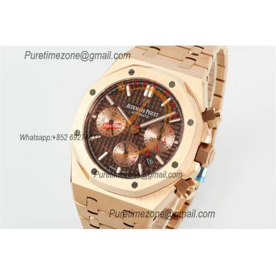 Royal Oak 26240OR A7750 Automatic Chronograph Mens Watch BF Best Edition RG Brown Dial SS Bracelet CHS