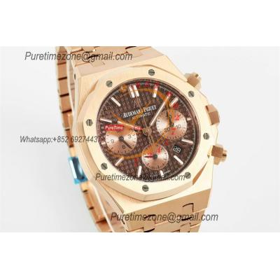 Royal Oak 26240OR A7750 Automatic Chronograph Mens Watch BF Best Edition RG Brown Dial SS Bracelet CHS