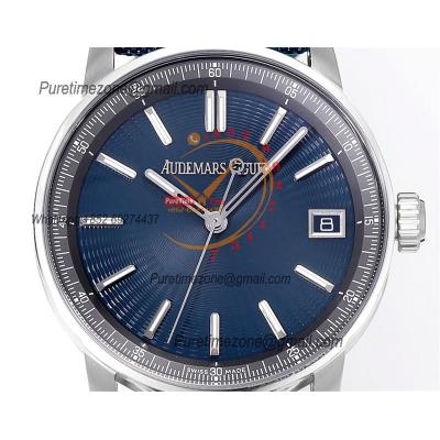 Code 11.59 15210 A4302 Automatic Mens Watch 3GF Best Edition 41mm SS Blue Index Textured Dial Nylon Leather CHS