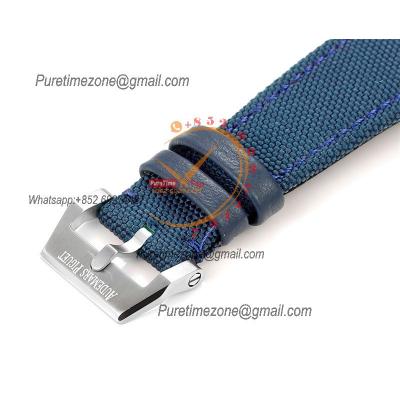 Code 11.59 15210 A4302 Automatic Mens Watch 3GF Best Edition 41mm SS Blue Index Textured Dial Nylon Leather CHS