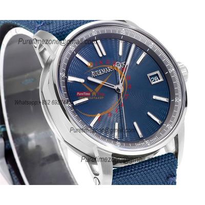 Code 11.59 15210 A4302 Automatic Mens Watch 3GF Best Edition 41mm SS Blue Index Textured Dial Nylon Leather CHS