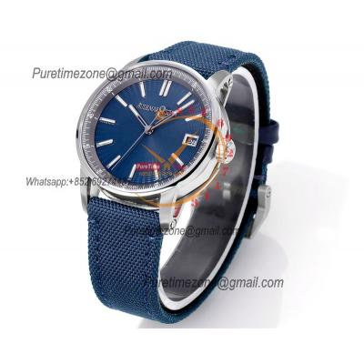 Code 11.59 15210 A4302 Automatic Mens Watch 3GF Best Edition 41mm SS Blue Index Textured Dial Nylon Leather CHS