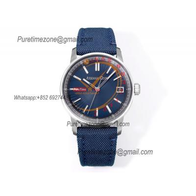 Code 11.59 15210 A4302 Automatic Mens Watch 3GF Best Edition 41mm SS Blue Index Textured Dial Nylon Leather CHS