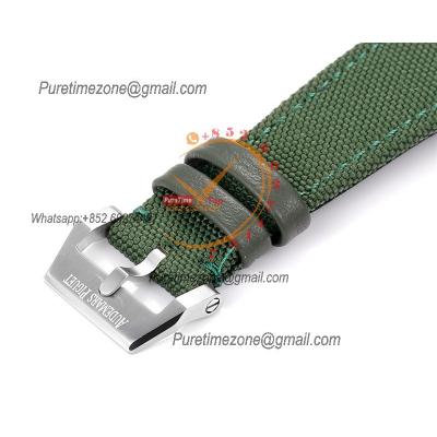 Code 11.59 15210 A4302 Automatic Mens Watch 3GF Best Edition 41mm SS Green Index Textured Dial Nylon Leather CHS