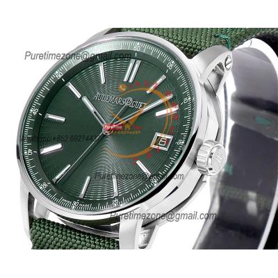 Code 11.59 15210 A4302 Automatic Mens Watch 3GF Best Edition 41mm SS Green Index Textured Dial Nylon Leather CHS