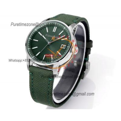 Code 11.59 15210 A4302 Automatic Mens Watch 3GF Best Edition 41mm SS Green Index Textured Dial Nylon Leather CHS