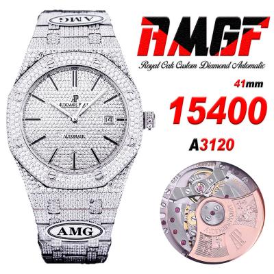 Royal Oak 41mm 15400 Iced Out A3120 Automatic Mens...