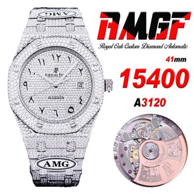 Royal Oak 41mm 15400 Iced Out A3120 Automatic Mens...