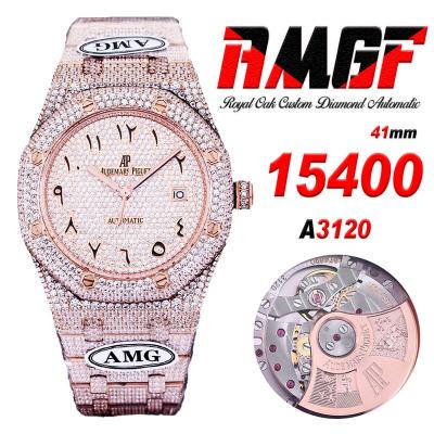 Royal Oak 41mm 15400 Iced Out A3120 Automatic Mens...