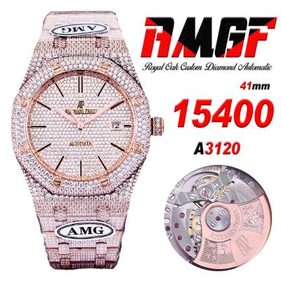 Royal Oak 41mm 15400 Iced Out A3120 Automatic Mens...