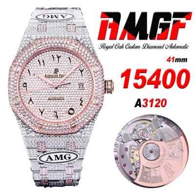 Royal Oak 41mm 15400 Iced Out A3120 Automatic Mens...