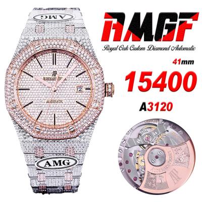 Royal Oak 41mm 15400 Iced Out A3120 Automatic Mens...