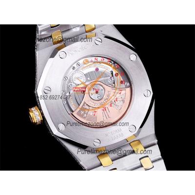 Royal Oak 41mm 15400 Iced Out A3120 Automatic Mens Watch AMG Best Edition YG Paved Diamond Dial Stick SS Bracelet CHS