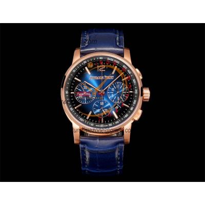 Code 11.59 26393 A4401 Automatic Chronograph Mens Watch APF Best Edition 41 RG Black Blue Dial Nylon Leather CHS