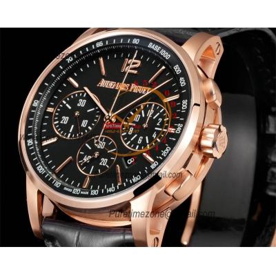 Code 11.59 26393 A4401 Automatic Chronograph Mens Watch APF Best Edition 41 RG Black Dial Leather Strap CHS