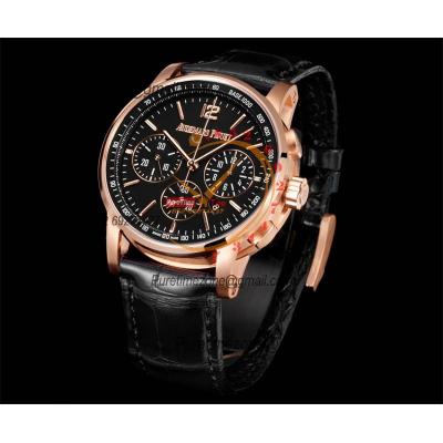 Code 11.59 26393 A4401 Automatic Chronograph Mens Watch APF Best Edition 41 RG Black Dial Leather Strap CHS