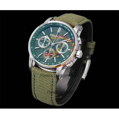 Code 11.59 26393 A4401 Automatic Chronograph Mens Watch APF Best Edition 41 Green Dial Nylon Strap CHS