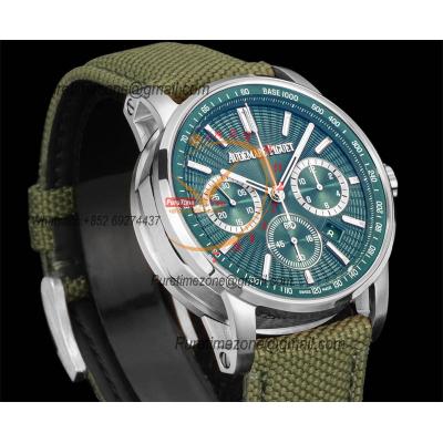 Code 11.59 26393 A4401 Automatic Chronograph Mens Watch APF Best Edition 41 Green Dial Nylon Strap CHS