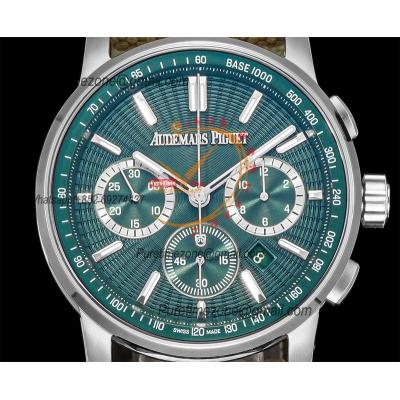 Code 11.59 26393 A4401 Automatic Chronograph Mens Watch APF Best Edition 41 Green Dial Nylon Strap CHS