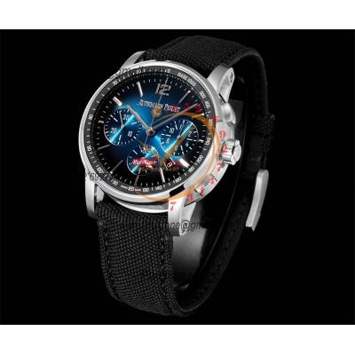 Code 11.59 26393 A4401 Automatic Chronograph Mens Watch APF Best Edition 41 Black Blue Dial Nylon Strap CHS