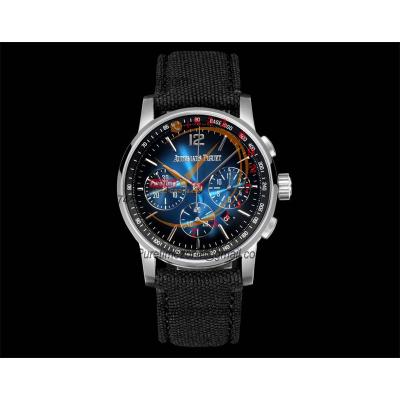 Code 11.59 26393 A4401 Automatic Chronograph Mens Watch APF Best Edition 41 Black Blue Dial Nylon Strap CHS