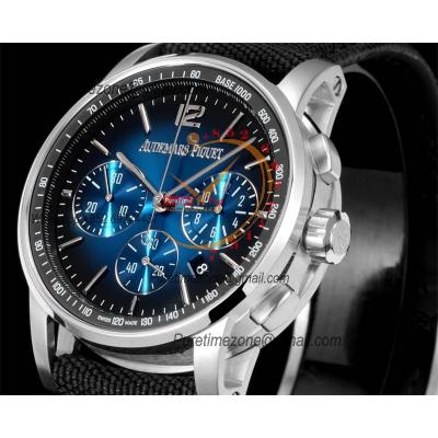 Code 11.59 26393 A4401 Automatic Chronograph Mens Watch APF Best Edition 41 Black Blue Dial Nylon Strap CHS