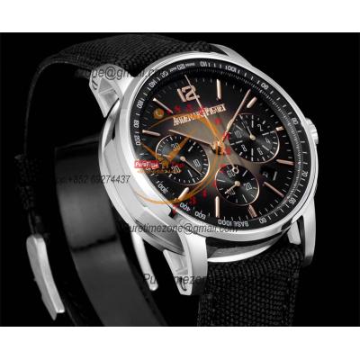 Code 11.59 26393 A4401 Automatic Chronograph Mens Watch APF Best Edition 41 Black Brown Dial Nylon Strap CHS