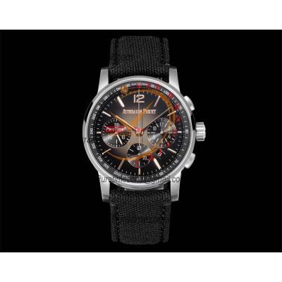 Code 11.59 26393 A4401 Automatic Chronograph Mens Watch APF Best Edition 41 Black Brown Dial Nylon Strap CHS