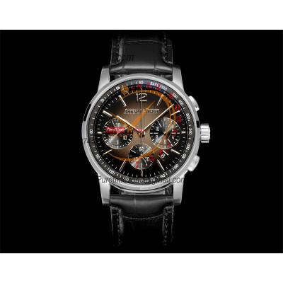 Code 11.59 26393 A4401 Automatic Chronograph Mens Watch APF Best Edition 41 Black Brown Dial Leather Strap CHS