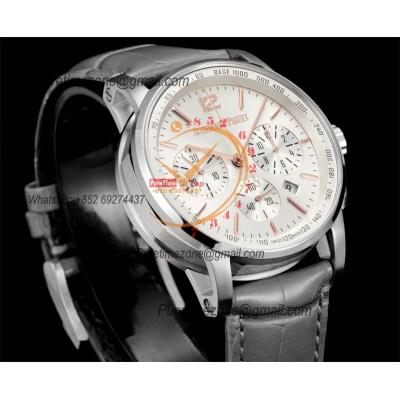 Code 11.59 26393 A4401 Automatic Chronograph Mens Watch APF Best Edition 41 Silver Dial Gray Leather Strap CHS