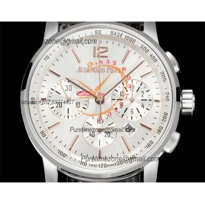 Code 11.59 26393 A4401 Automatic Chronograph Mens Watch APF Best Edition 41 Silver Dial Gray Leather Strap CHS