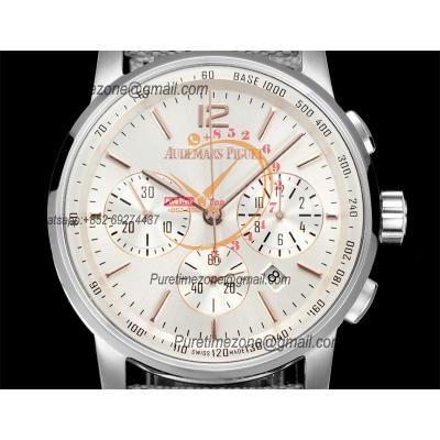 Code 11.59 26393 A4401 Automatic Chronograph Mens Watch APF Best Edition 41 Silver Dial Nylon Strap CHS