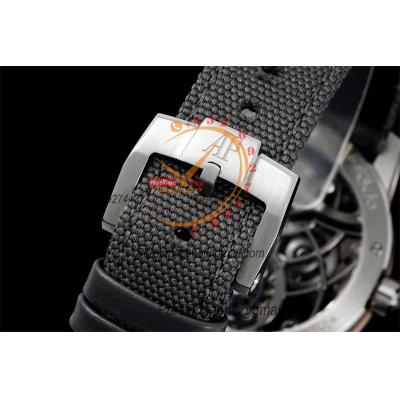 Code 11.59 26600 Tourbillon Automatic Mens Watch APPF Best Edition Black Skeleton Dial Gray Nylon Strap CHS