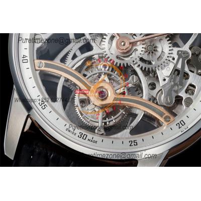 Code 11.59 26600 Tourbillon Automatic Mens Watch APPF Best Edition Whtie Inner Skeleton Dial Black Leather Strap CHS