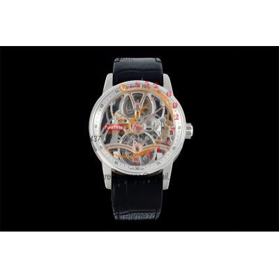 Code 11.59 26600 Tourbillon Automatic Mens Watch APPF Best Edition Whtie Inner Skeleton Dial Black Leather Strap CHS