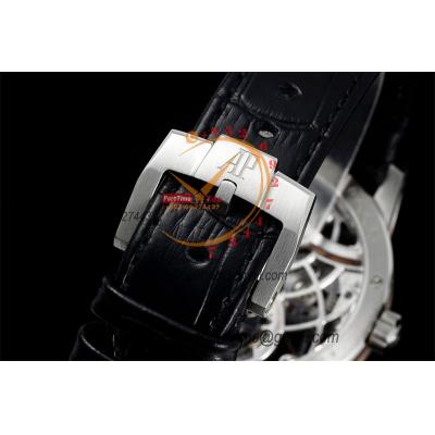 Code 11.59 26600 Tourbillon Automatic Mens Watch APPF Best Edition Whtie Inner Skeleton Dial Black Leather Strap CHS